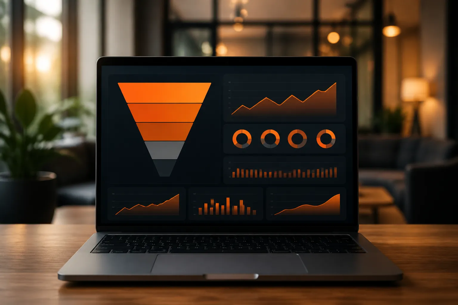 Adofy AI platform dashboard showing a live marketing funnel